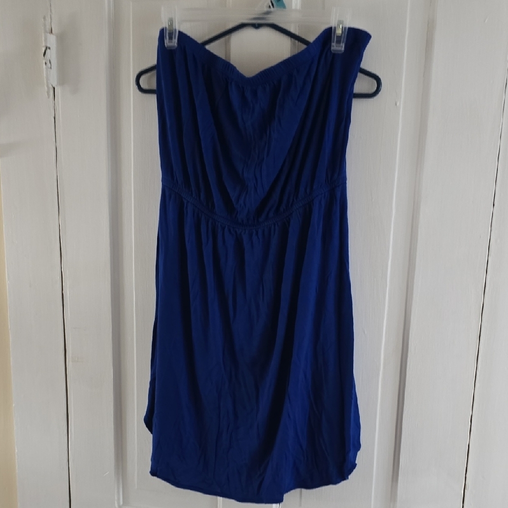 038 Old Navy Blue Strapless Sundress Or Shirt